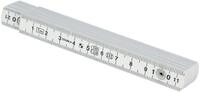 STABILA Kunststoff-Gliederma&szlig;stab Type 1104, 1 m, wei&szlig;, metrische Skala