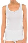 Schiesser Damen Unterhemd Tr&auml;gertop, 2er Pack, Gr. 36, Wei&szlig; (Weiss 100)