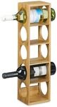 Relaxdays Weinregal aus Bambus HxBxT: ca. 53 x 14 x 12 cm mit 5 F&auml;chern Holzregal