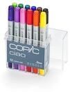 COPIC Ciao Marker Basis Set mit 12 Farben, Allround Layoutmarker, im praktischen