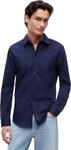 Tommy Jeans Herren Hemd TJM Original Langarm, Blau (Black Iris), L