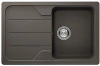 SCHOCK K&uuml;chensp&uuml;le 78 x 50 cm Formhaus D-100S Asphalt &ndash; CRISTALITE&reg; Dunkelgrau