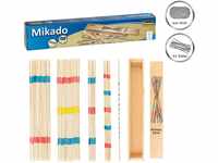 Idena 6060012 - Strategiespiel Mikado mit praktischer Holzbox, Bambus-Material,...