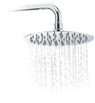 Relaxdays Duschkopf Regendusche rund, 200 mm, Edelstahl, Spiegeleffekt, Hochglanz,