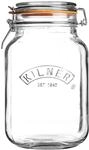 Kilner B&uuml;gelverschluss Glas | 1,5 L | Quadratisch | Vorratsgl&auml;ser mit Deckel
