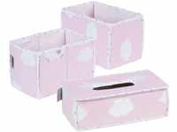 roba Pflegeorganiser Set 'Kleine Wolke rosa', 3tlg, 2 Boxen für Windeln &...