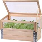 dobar&reg; 58413e Fr&uuml;hbeet mit Untersatz Gr. M | Fr&uuml;hbeetaufsatz Massivholz 