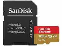 SanDisk Extreme 128 GB microSDXC Memory Card + SD Adapter with A2 App...