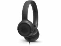 JBL Tune500 On-Ear Kopfhörer mit Kabel in Schwarz – Ohrhörer mit