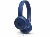 JBL Tune500 On-Ear Kopfhörer mit Kabel in Blau – Ohrhörer mit