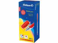 Pelikan Kugelschreiber Stick pro, 1 Box mit 20 Stück, Schreibfarbe: rot