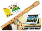 Voggenreiter Blockfl&ouml;te aus Bergahorn f&uuml;r Kinder ab 6 Jahre inkl. Flute Master