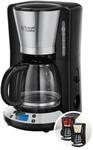 Russell Hobbs Kaffeemaschine [Digitaler Timer, Brausekopf f&uuml;r optimale