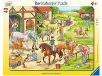 Ravensburger Kinderpuzzle - 06164 Auf dem Pferdehof - Rahmenpuzzle für Kinder...
