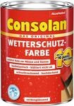 Consolan Wetterschutz-Farbe, Deckender Holzschutz f&uuml;r Au&szlig;en, Anthrazitgrau, 750 ml