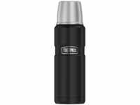 THERMOS STAINLESS BEVERAGE BOTTLE 0,47l, black mat, Thermosflasche Edelstahl...