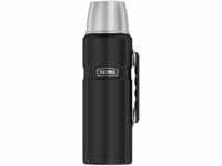 THERMOS STAINLESS KING BEVERAGE BOTTLE 1,2l, black mat, Thermosflasche aus...
