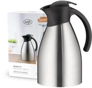 alfi BONO TT 1,5l, Isolierkanne aus doppelwandigem Edelstahl mit Kunststoff schwarz,