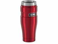 Thermos Thermobecher Stainless King, Kaffeebecher to go Edelstahl rot 470ml,