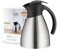 alfi BONO TT 1,0l, Isolierkanne aus doppelwandigem Edelstahl mit Kunststoff schwarz,
