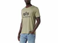 Alpha Industries Herren Basic T-Shirt, Olive, X-Large