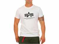 Alpha Industries Herren Basic T-Shirt, Weiß (White 09), XX-Large