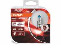 OSRAM NIGHT BREAKER LASER H1, +150% mehr Helligkeit, Halogen-Scheinwerferlampe,