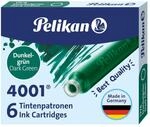 Pelikan Standard-Tintenpatronen 4001 Tinte Dunkelgr&uuml;n, 6 St&uuml;ck
