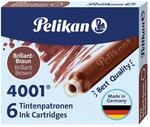 Pelikan Standard-Tintenpatronen 4001 Tinte Brillant-Braun, 6 St&uuml;ck
