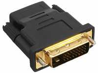 InLine 17660P HDMI-DVI Adapter, HDMI Buchse auf DVI Stecker, vergoldete...