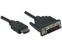 Manhattan HDMI auf DVI-Kabel HDMI-Stecker auf DVI-D 24+1 Stecker Dual Link...