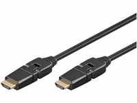 Goobay High Speed HDMI Kabel 360 Grad drehbarer Stecker mit Ethernet, HDMI...