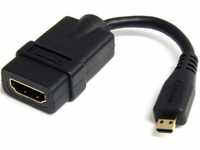 StarTech.com 12cm Micro HDMI auf HDMI Adapterkabel - 4K 30Hz Video - Robuster...