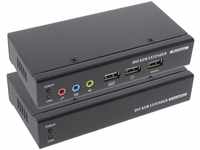 InLine 61640 DVI USB KVM Extender, Verlängerung über UTP, mit Audio, bis 50m