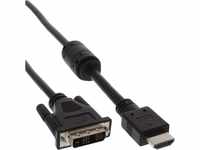 InLine 17664 HDMI-DVI Adapterkabel, 19pol Stecker auf 18+1 Stecker, mit Ferrit,...