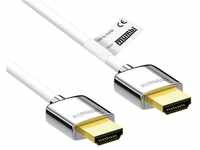 mumbi 26015 UltraThin HDMI 2.0 Kabel High Speed mit Ethernet 1m (Ultra HD, 4K,...