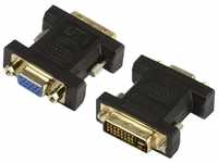 LogiLink AD0001 - DVI-Adapter, DVI-I (24+5 - Dual Link) Stecker zu VGA (HD15)...