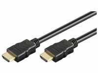 Goobay 31887 High Speed HDMI Kabel mit Ethernet, Vergoldet