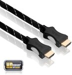 HDGear HC0065-02B - HDMI Kabel mit Ethernet Kanal, beidseitiger HDMI-A Stecker...