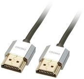 LINDY 41670 - HDMI-Kabel 2.0 CROMO Slim High Speed 0.5 Meter Ethernet,