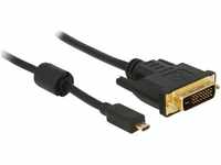 Delock HDMI/DVI Adapterkabel HDMI-Micro-D Stecker, DVI-D 24+1pol. Stecker 1.00m