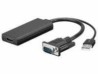 Goobay 67816 VGA/HDMI Adapterkabel - VGA-Stecker (15-polig) + USB 2.0-Stecker...