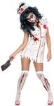 Smiffys Zombie Nurse Costume, White Halloween und Karneval