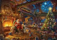 Schmidt Spiele 59494 Thomas Kinkade, Der Weihnachtsmann und Seine Wichtel, 1000...