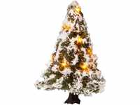 Beleuchteter Weihnachtsbaum, verschneit, mit 10 LEDs, 5 cm hoch