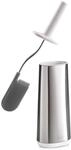 Joseph Joseph Flex - Hygienische Silikon-Toilettenb&uuml;rste mit Halter, Anti-Tropf,