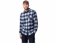 Jack Wolfskin Herren Light Valley Shirt Langarmshirt, Night Blue Checks, S