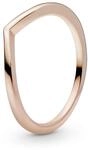 PANDORA Polished Wishbone Ring in Ros&eacute;gold mit 14 Karat ros&eacute;vergoldete