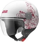 Givi HPS 10.7 Mini-Jet-Helm Blumen Grafik, Rosa, XL