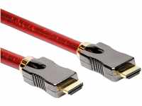 ROLINE 8K HDMI Ultra HD Kabel mit Ethernet, ST/ST, rot, 1 m